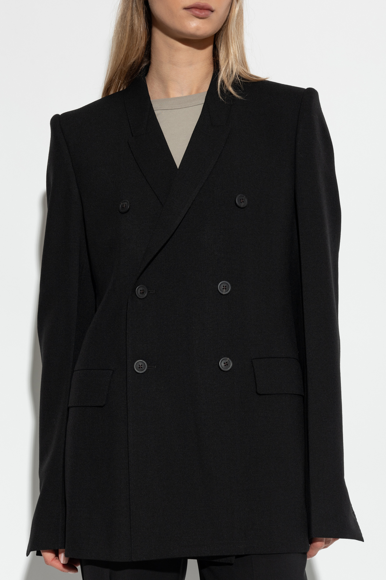 極美品 RICK OWENS 21SS SHARP BLAZER 46 Black JMF Blazer Rick Owens - Vitkac AS